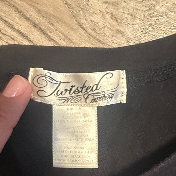 Twisted Black and Pink Mandala Tee - Picture 2 of 6